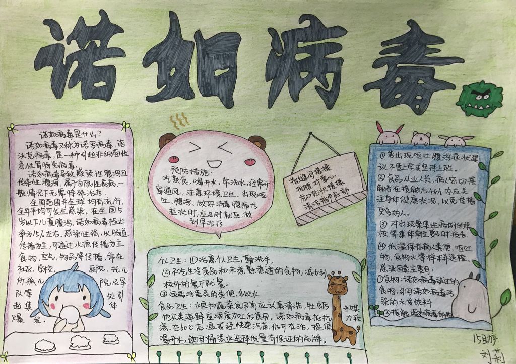 预防诺如病毒手抄报图片大全