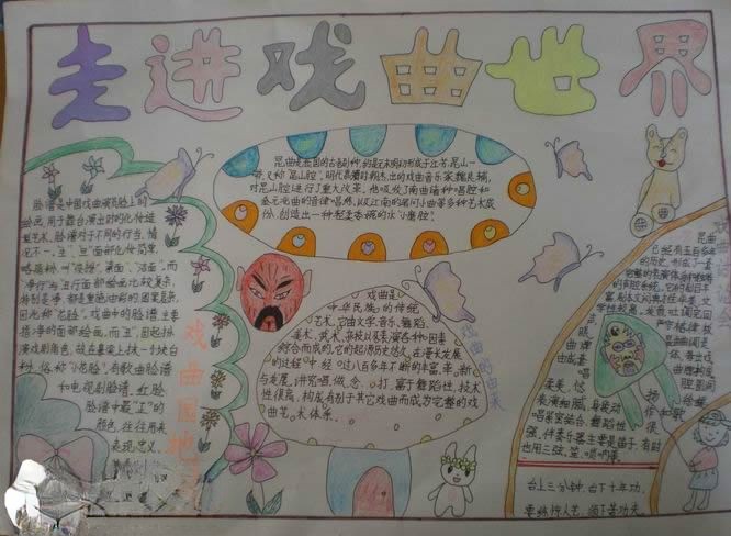 走进戏曲世界手抄报图片