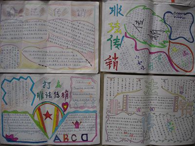 反传销手抄报作品欣赏（小图）