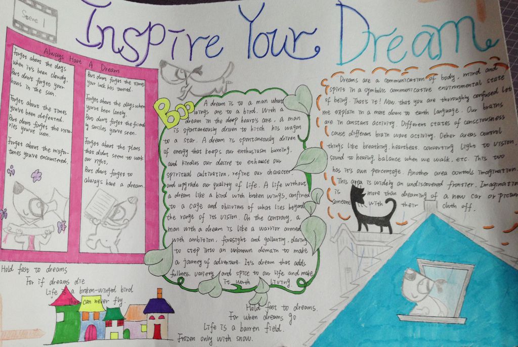 梦想英语手抄报：Insptre you Dream