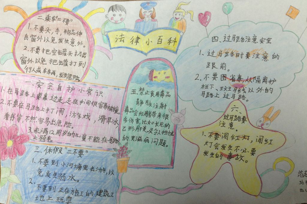 法制在我心中争做守法少年手抄报