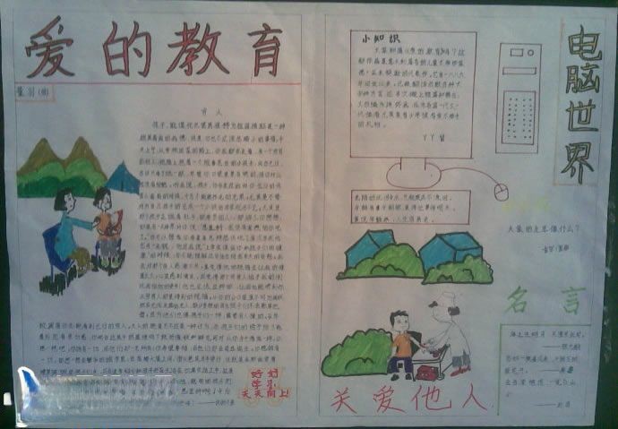 电脑世界手抄报版面设计图
