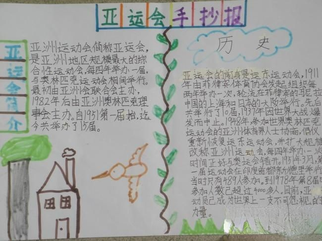 亚运会手抄报
