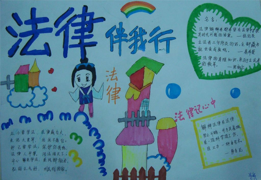 2022普法教育宣传月手抄报 2022普法教育宣传月手抄报