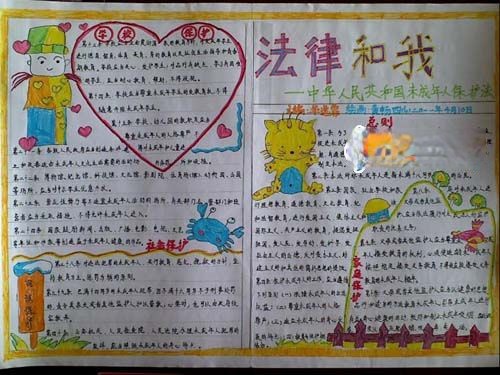 法律在我身边手抄报图片 法律在我身边手抄报图片