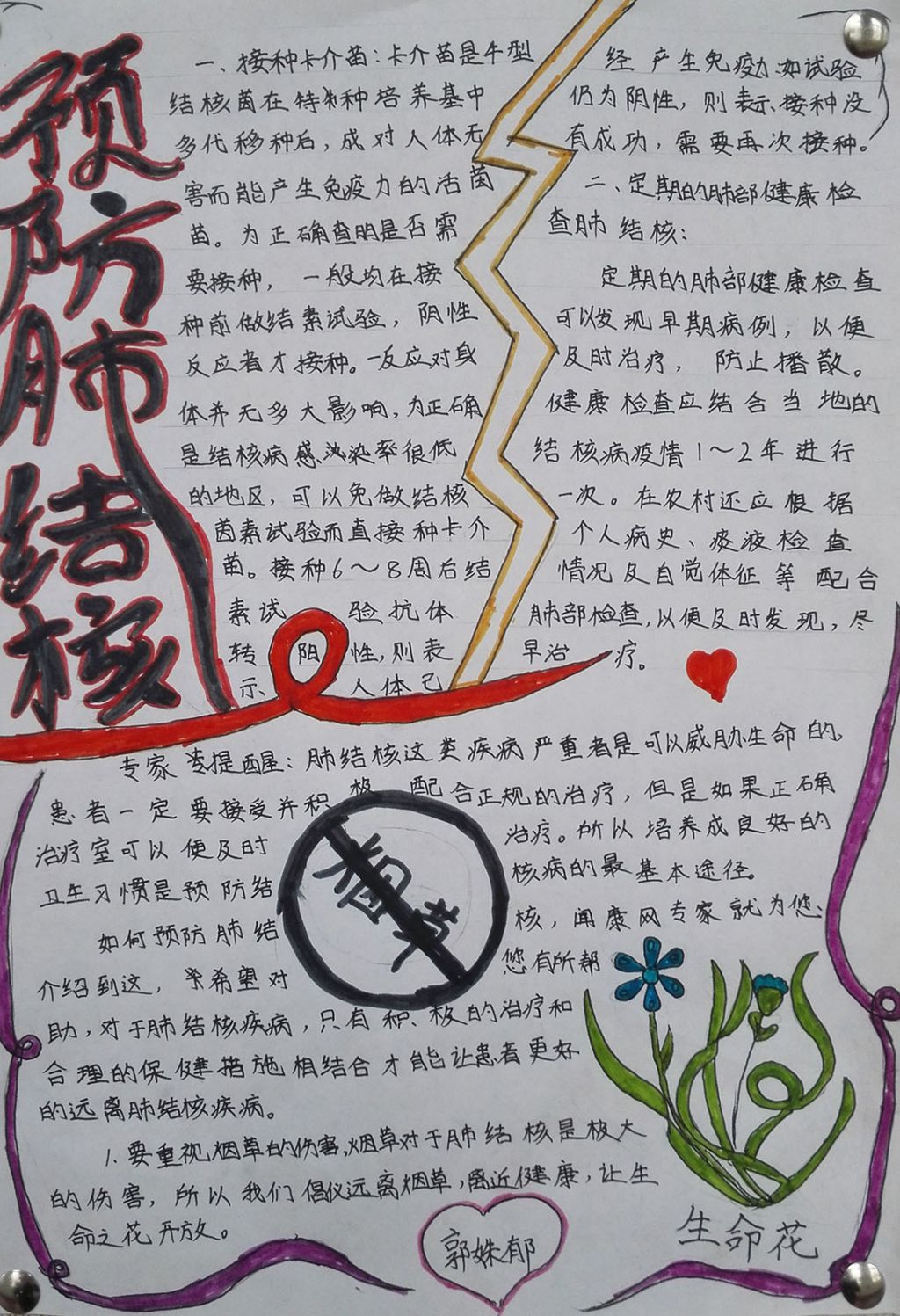 2022防结核手抄报图片展
