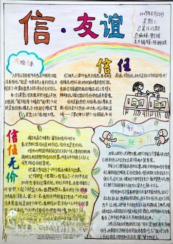 信任·友谊手抄报版面设计图