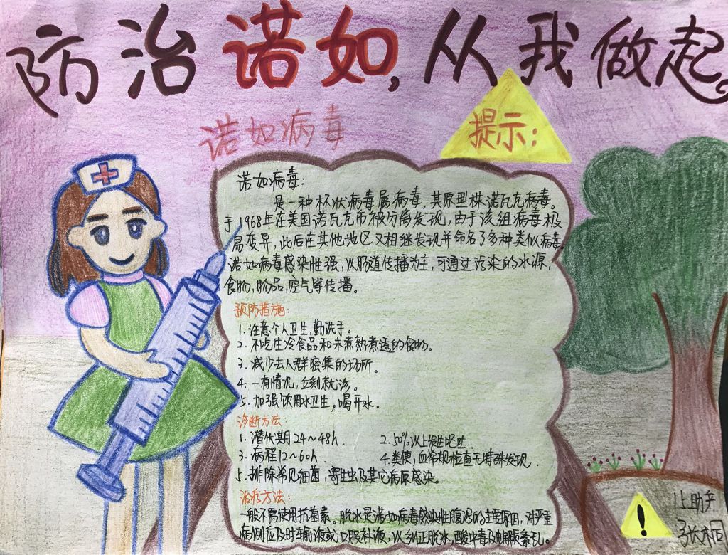 预防诺如病毒手抄报图片大全