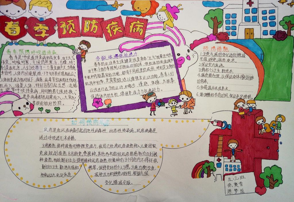 春季预防疾病手抄报大全（）