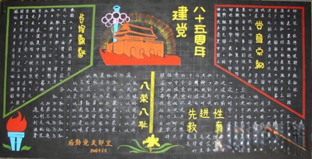 71建党节黑板报设计欣赏
