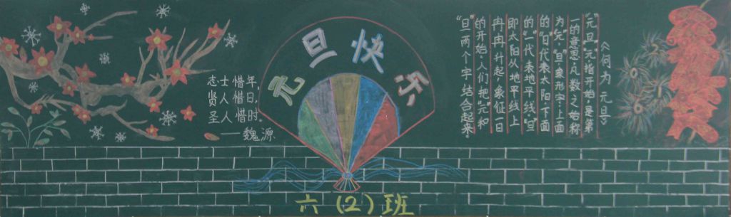 2022庆元旦迎新年黑板报高清大图
