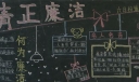 廉洁修身黑板报版面设计图