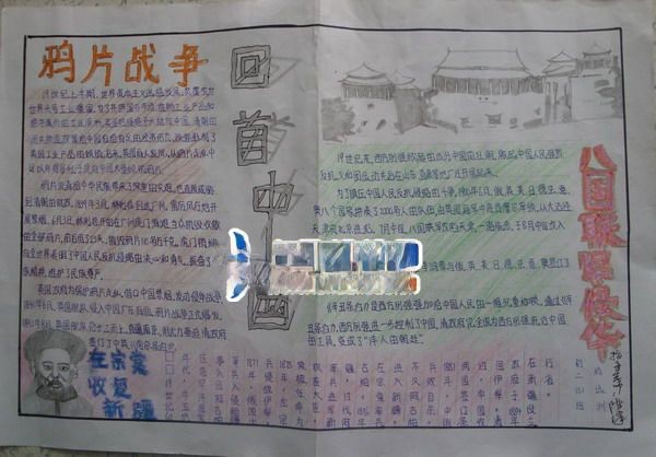 中国近代史手抄报：回首中国