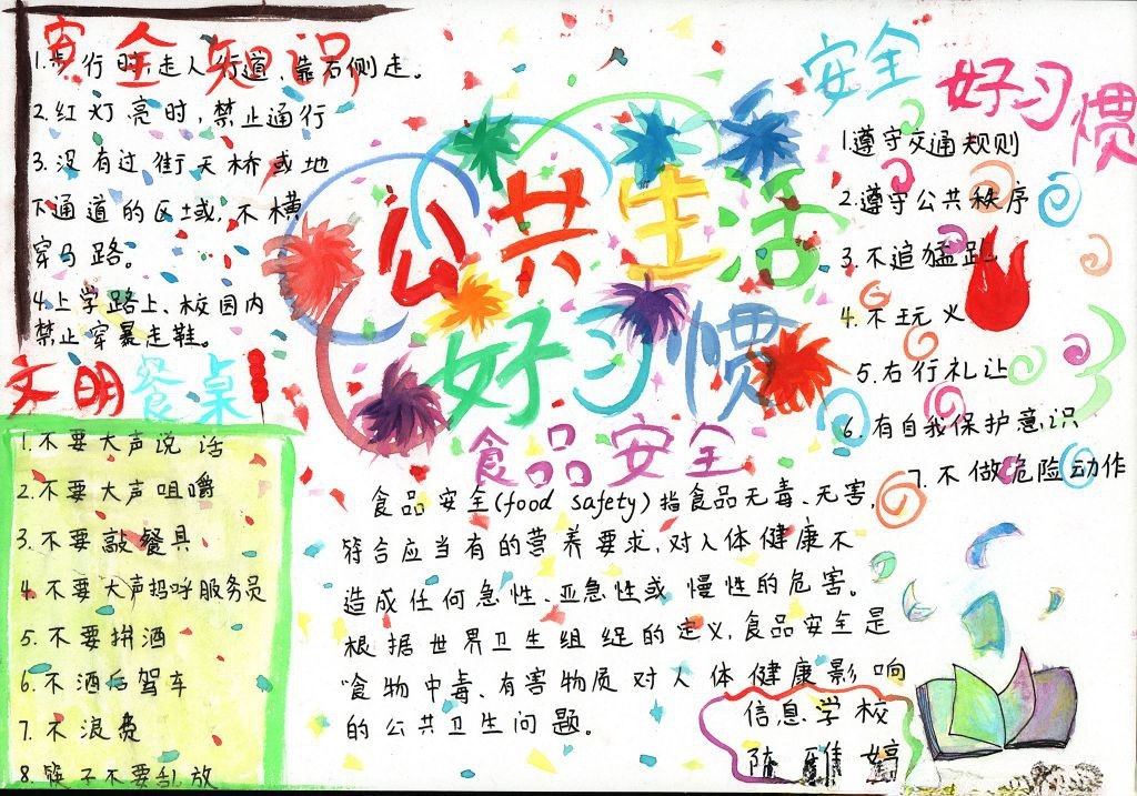 公共生活好习惯手抄报图片大全