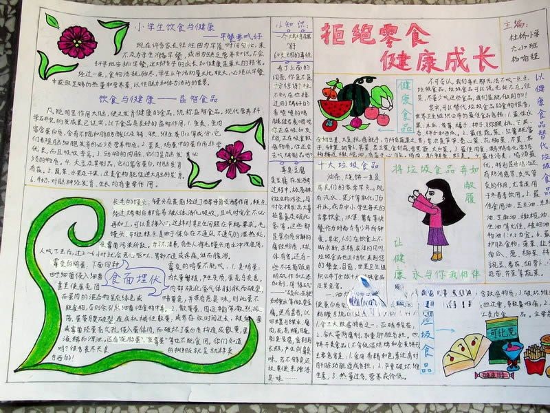 健康饮食手抄小报