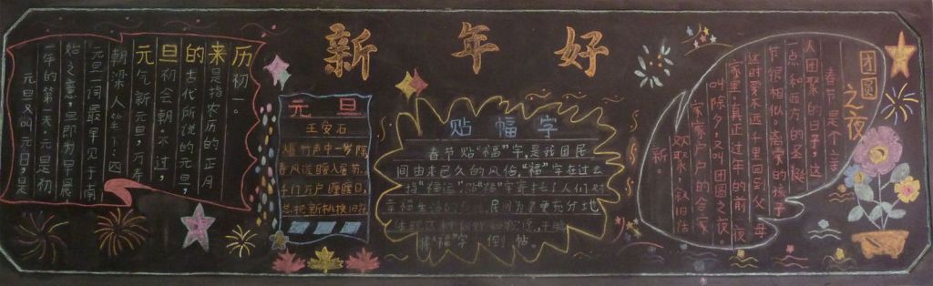 喜迎元旦手抄报图片大全