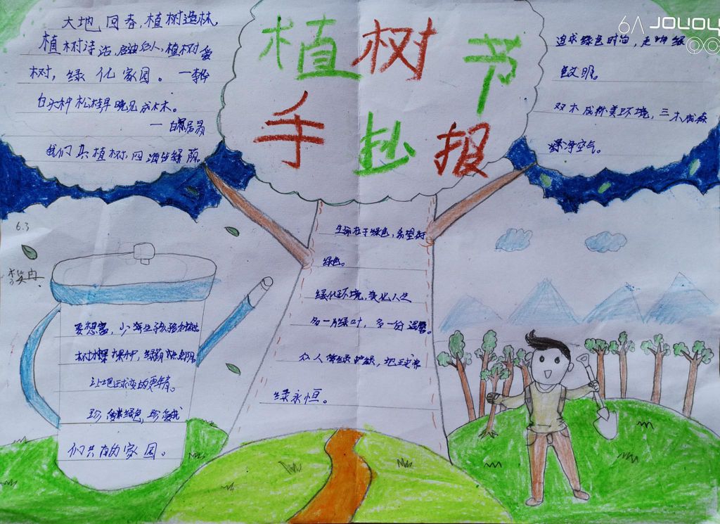 2022植树节手抄报大全，让绿色不慢这个美丽的地球！