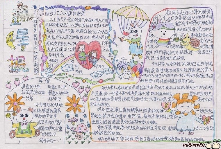妇女节手抄报版面设计图欣赏