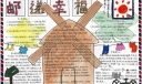 邮递幸福手抄报设计图