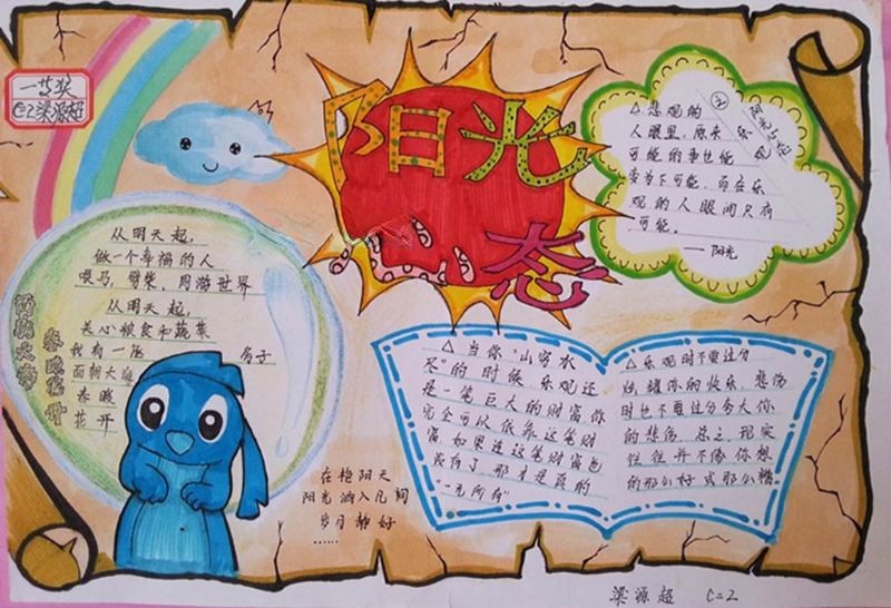 阳光心态和谐自我手抄报大全