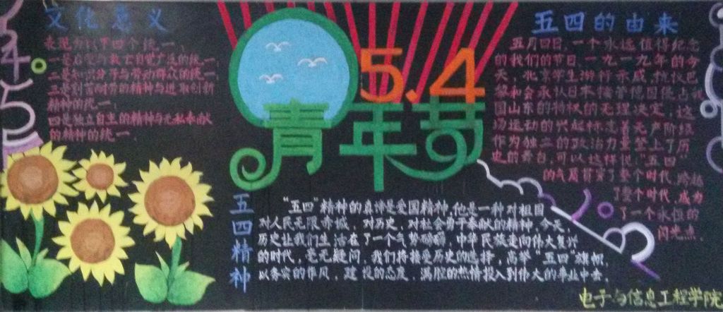 吹响青春的号角黑板报