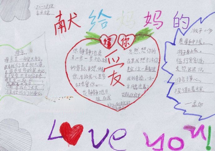 三八节我爱妈妈手抄报