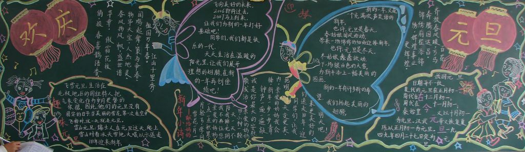 2022元旦节黑板报图片简单又漂亮