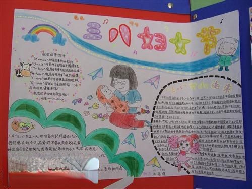 2022年三八妇女节手抄报版面设计图