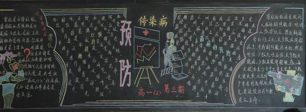 预防急性传染病黑板报