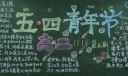 高中生庆祝五四青年节黑板报设计图片