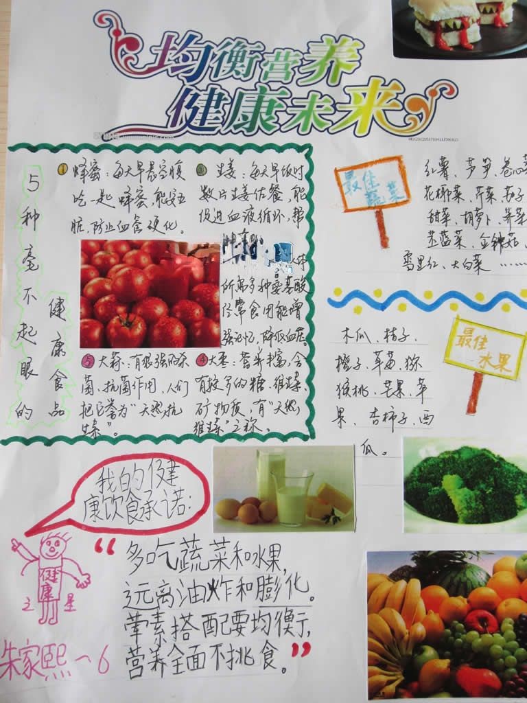 5.20全国学生营养日手抄报