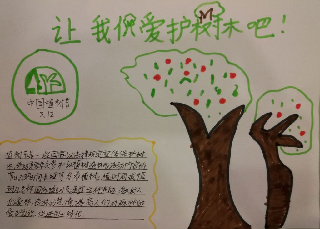 让我们爱护树木吧手抄报 让我们爱护树木吧手抄报