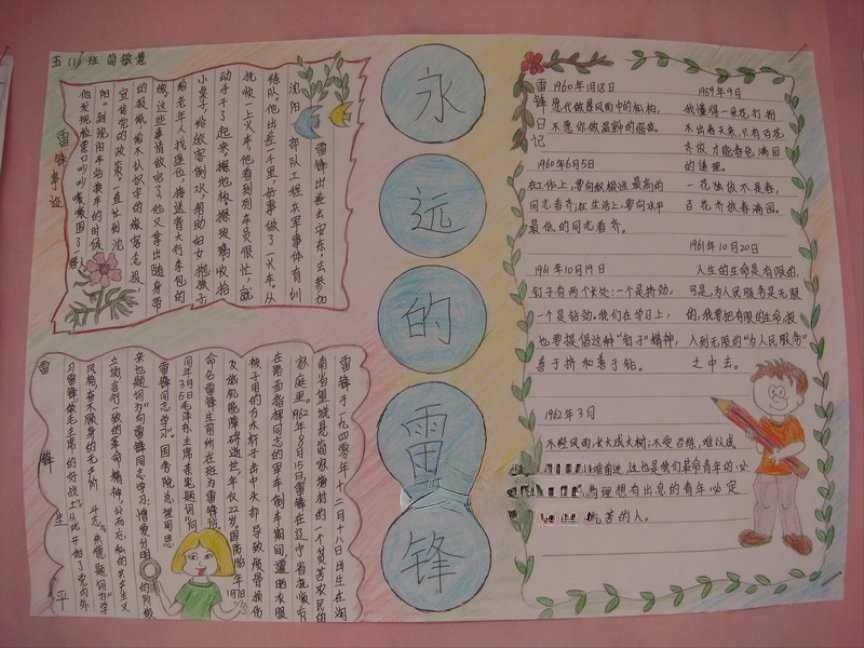 永远的雷锋手抄报作品荟萃