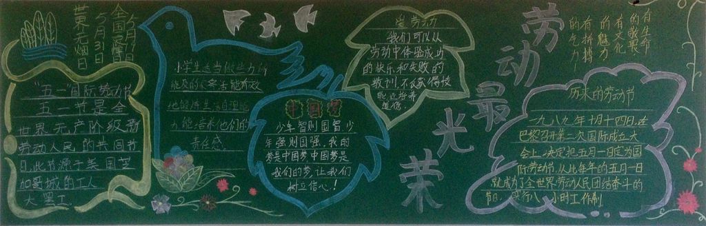 热爱劳动,尊重劳动者黑板报