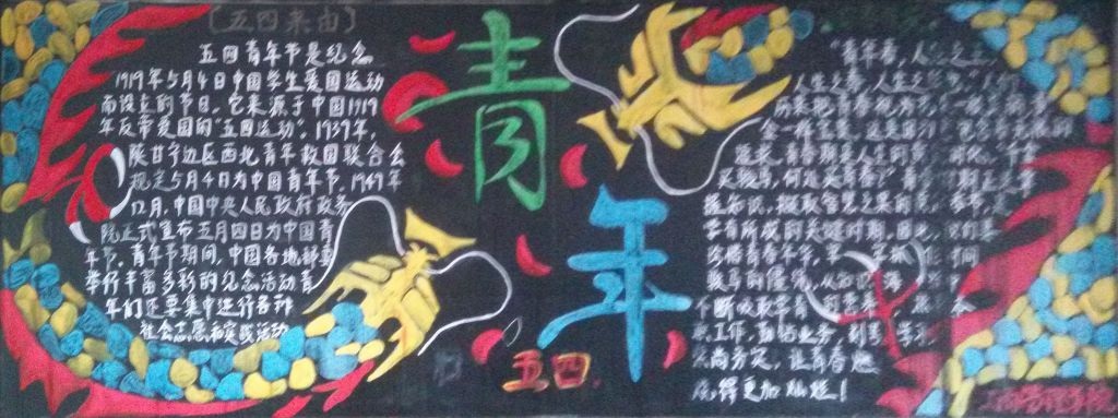 吹响青春的号角黑板报