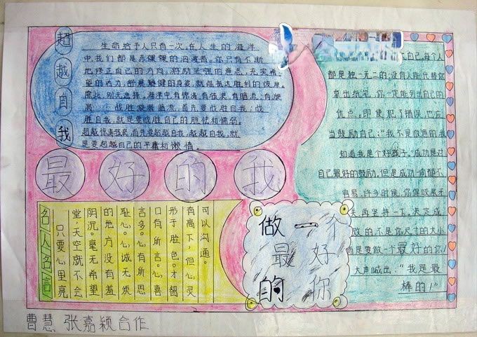 做最好的自己手抄报