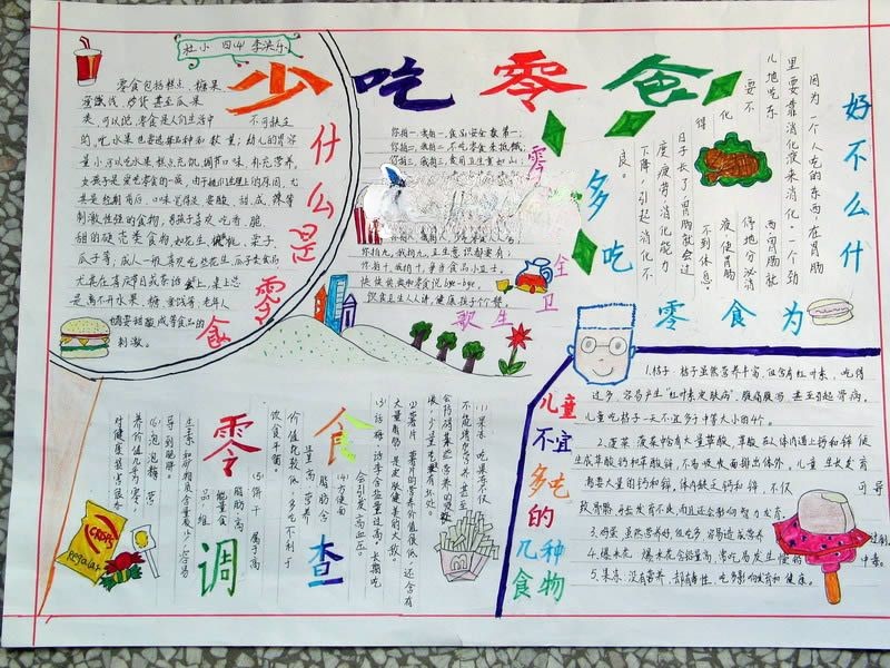健康饮食手抄小报