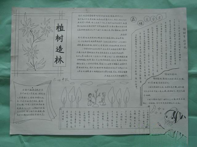 植树节专题手抄报：植树造林