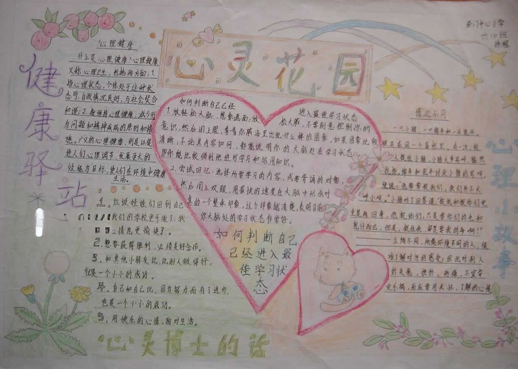快乐学习健康成长手抄报