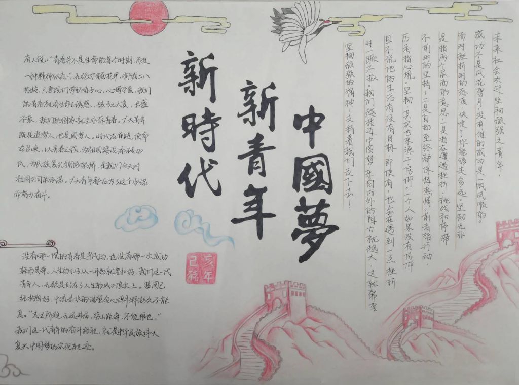 新时代新青年中国梦手抄报,时代选择我我改变时代 新时代新青年中国梦手抄报,时代选择我我改变时代