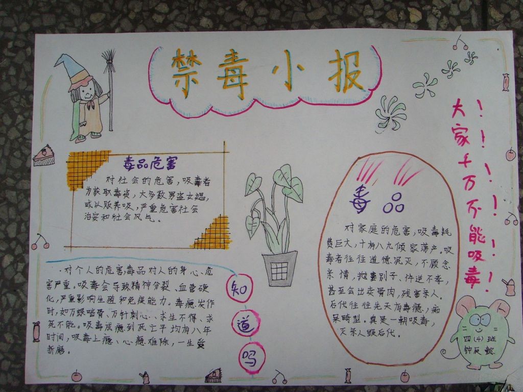 禁毒小报版面设计图 禁毒小报版面设计图