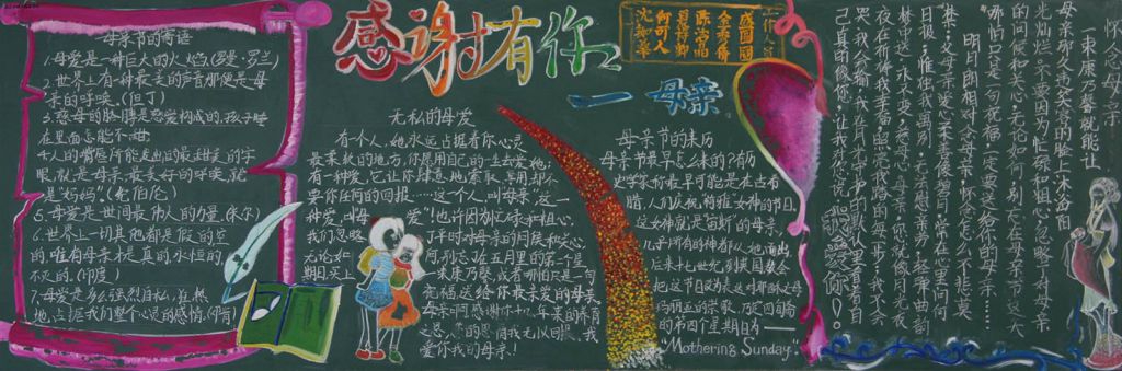 感谢有你母亲黑板报 感谢有你母亲黑板报