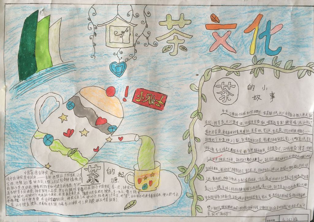 茶文化主题手抄报图片大全