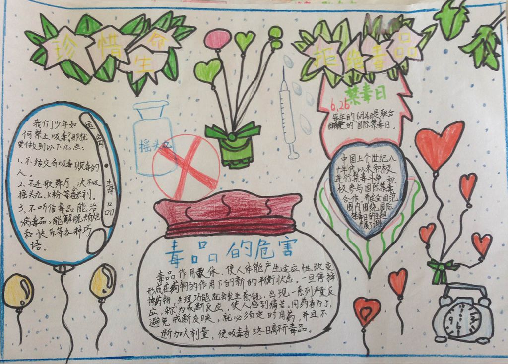 远离毒品,珍爱生命手抄报大全