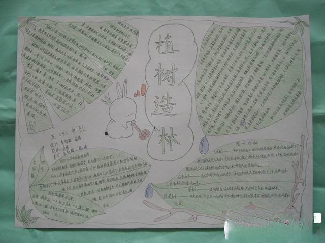植树节手抄报作品欣赏：植树造林