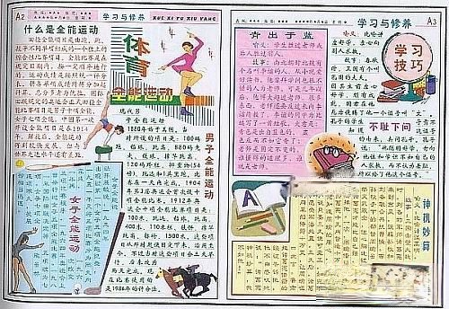 中学生学习与修养主题手抄报