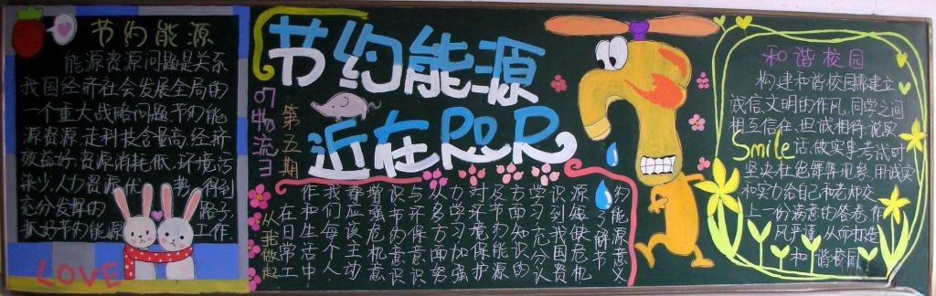 节约能源近在咫尺主题板报高清图片
