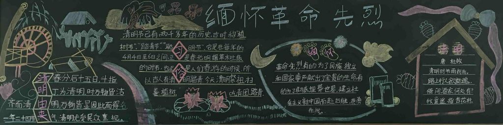 清明节纪念革命先烈黑板报