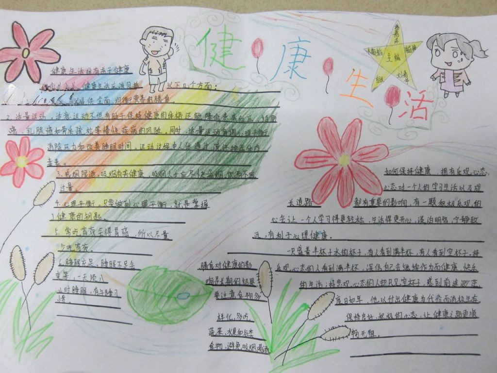 健康生活手抄报图片高清