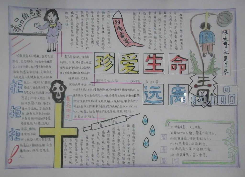 关于毒品的手抄报